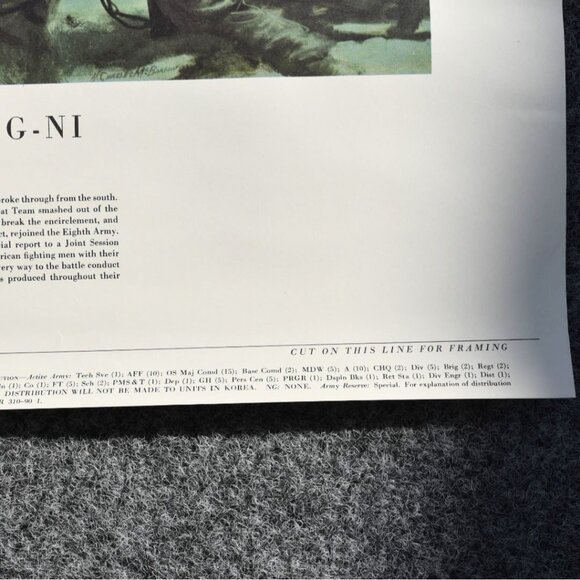 Vintage Breakthrough At Chipyong-Ni US Army In Action Poster No 21-47 20"x24" - Picture 5 of 8